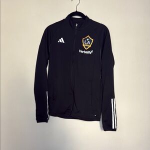 LA Galaxy Adidas 2024 Full Zip Up Black Track Jacket